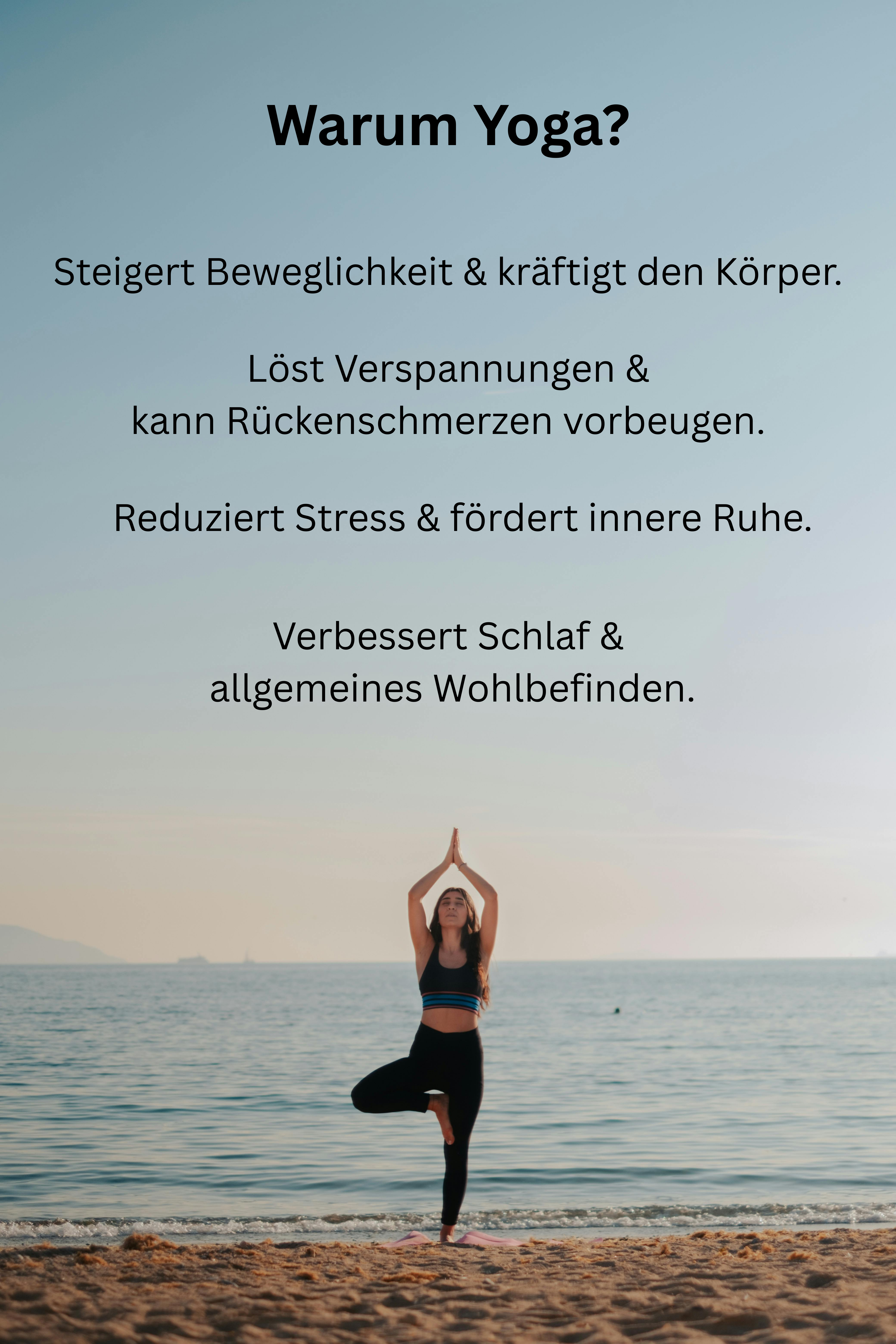 Yoga am Strand Kalenderspruch